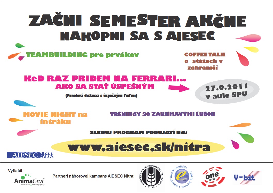 AIESEC plagát - podujatia