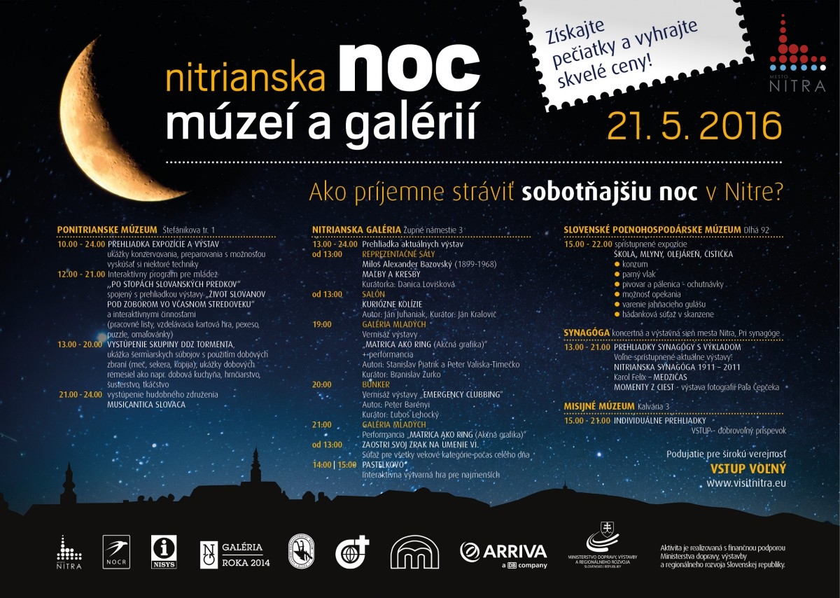 Kompletný program Noci múzeí a galérií 2016