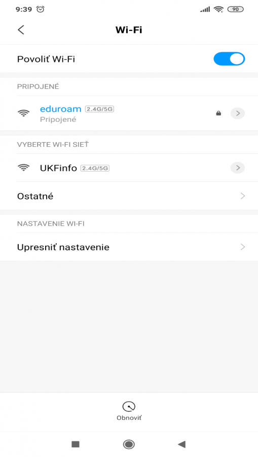 nová ukf wifi